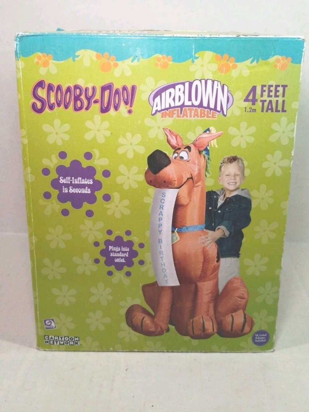 Vtg New NOS 2004 Scooby-Doo Birthday Inflatable Gemmy Airblown Cartoon Network